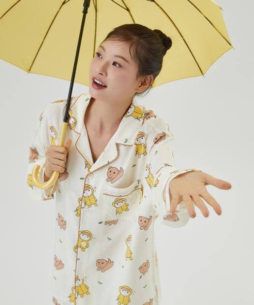 스파오(SPAO)  [마루는강쥐] 마루랑 같이입는 긴팔 파자마(CREAM)_SPPPF23U04 - 사이즈 & 후기 | 무신사