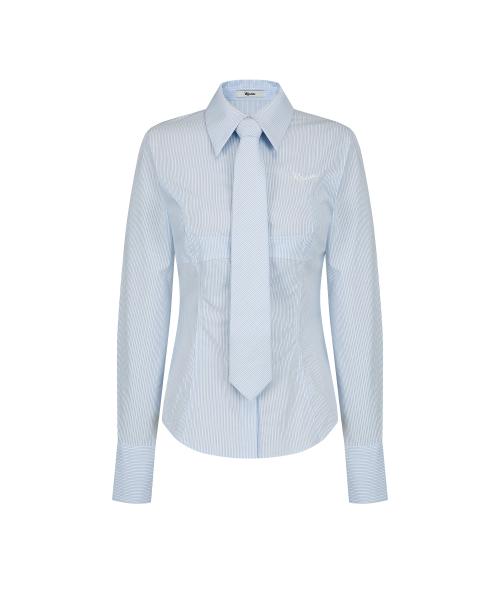 Slim Corset Shirts Blue