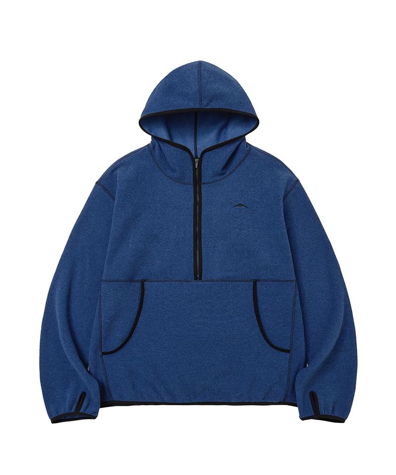 FUKKURA HALF ZIP-UP HOODIE (BLUE)