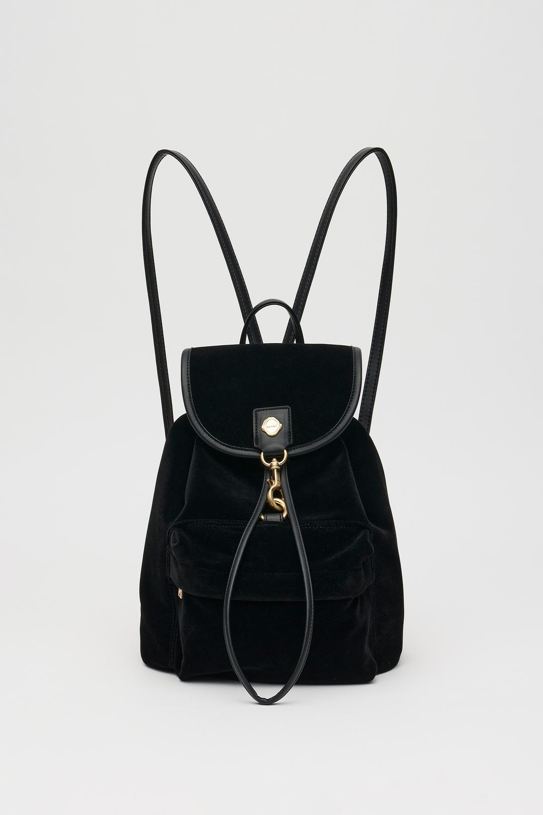 [9/19 예약배송]W Hailey Velvet Backpack_Black