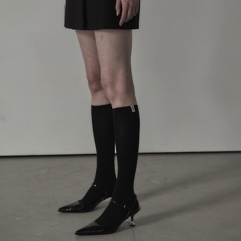 Logo labeled knee socks_3colors