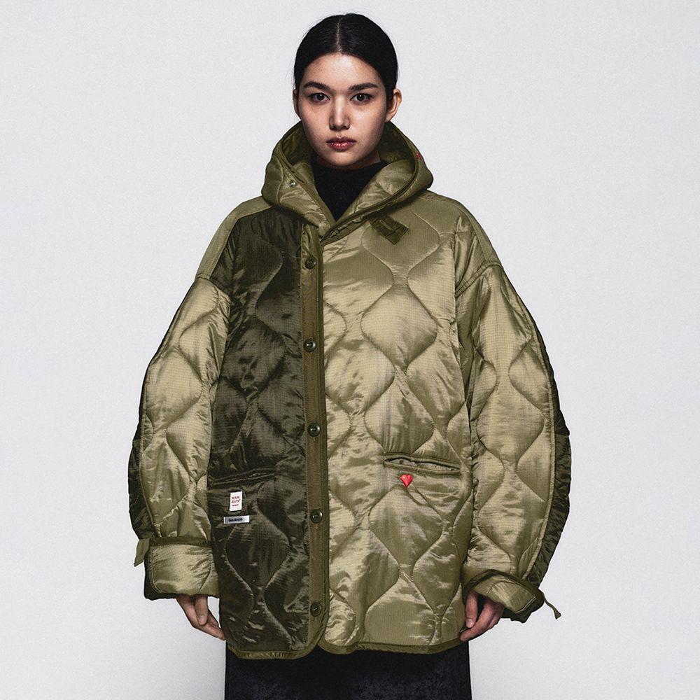Detachable Quilting Jacket_Moss Green