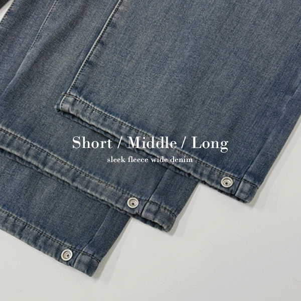 [본딩기모][숏,미들,롱] 매끈 후들핏 와이드 데님