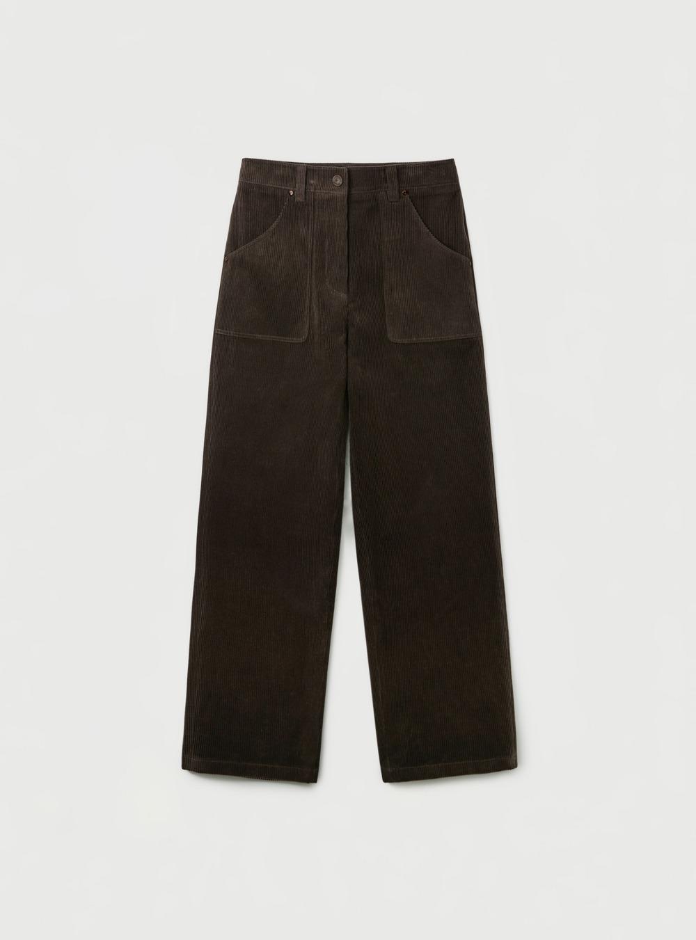 [2ND] CORDUROY STRAIGHT PANTS - BROWN