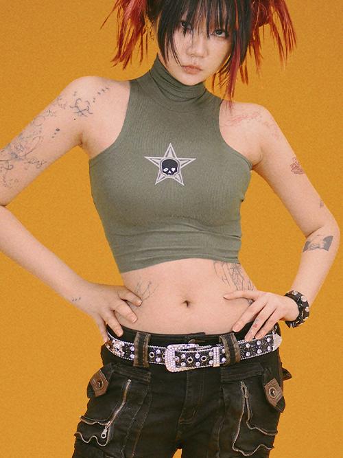 skully highneck sleeveless