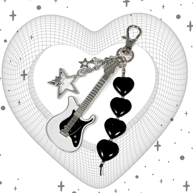 [제작] Y2k Rock star keyring 기타키링 베이스키링 키치 하이틴