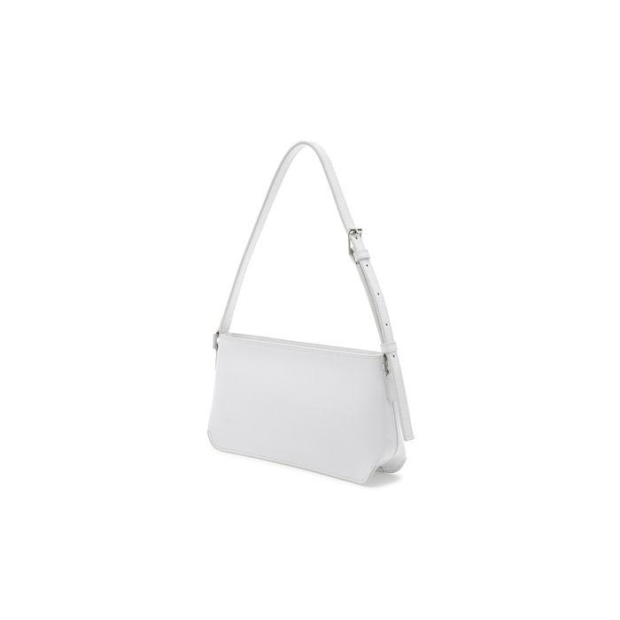 Edge Mirror Hobo Bag, White