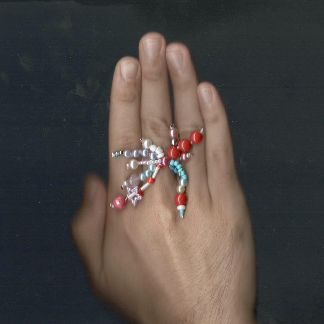 red candy spider ring