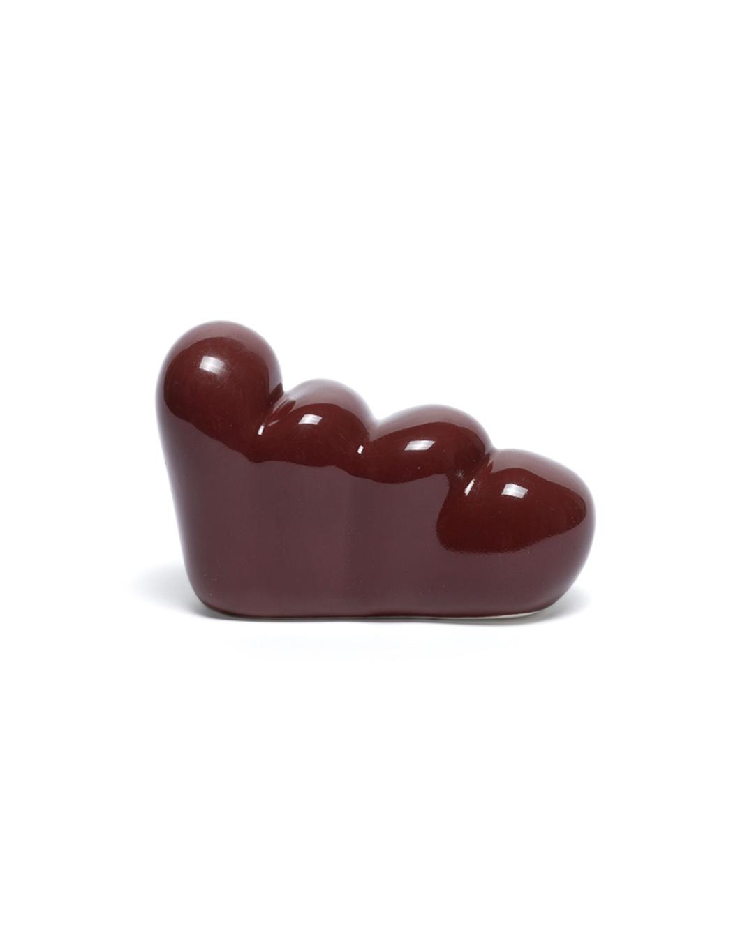 W&S Moguls sculpture - burgundy