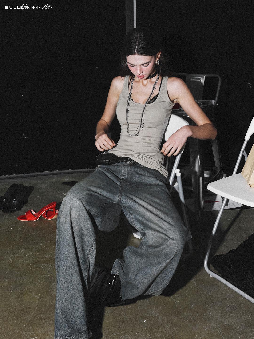 Bulletnini Retro Old Dirty Loose Jeans
