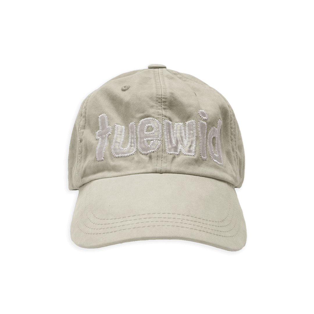 TUEWID logo patch work wrinkled ball cap in pink