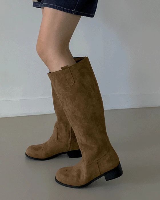 [리얼하비추천45센티까지/일반종아리구매불가] 하비를위한 하비추천 하비부츠 통넓은스웨이드부츠 와이드핏부츠 (3.5CM)