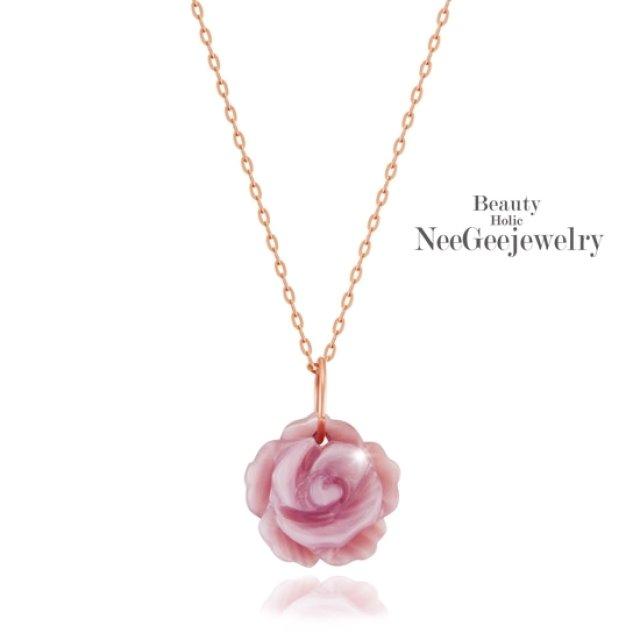 [니지쥬얼리] 14K PINK GOLD 베르사유장미 목걸이