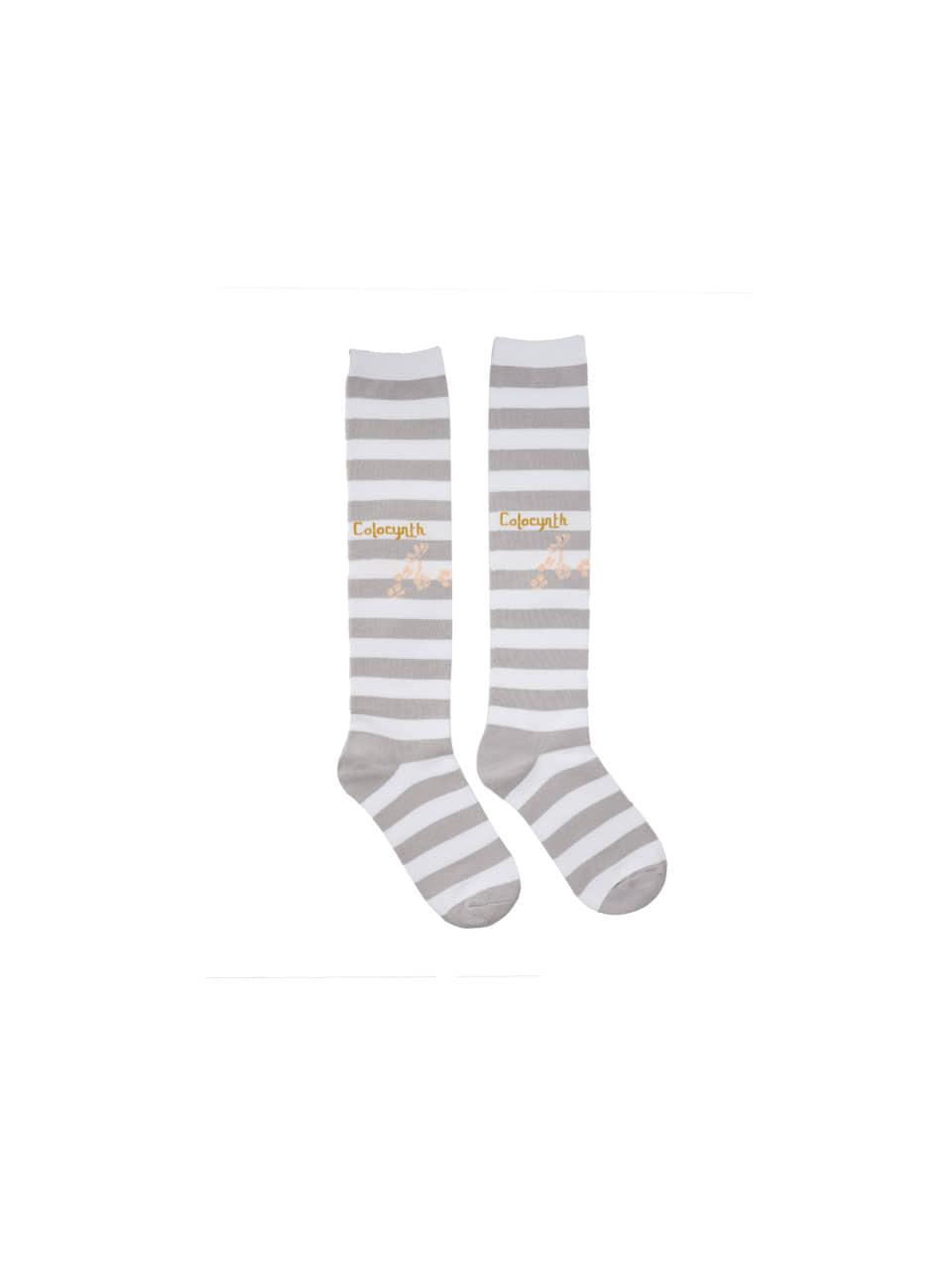NERRA NEE SOCKS GRAY STRIPE *예약배송