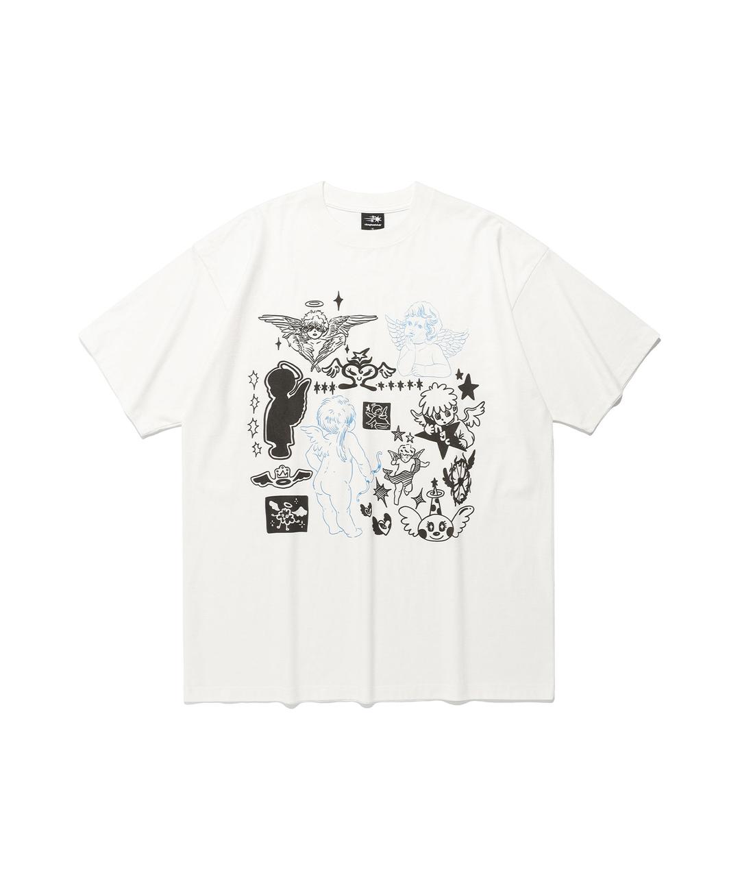 angel collage big big tee[white]