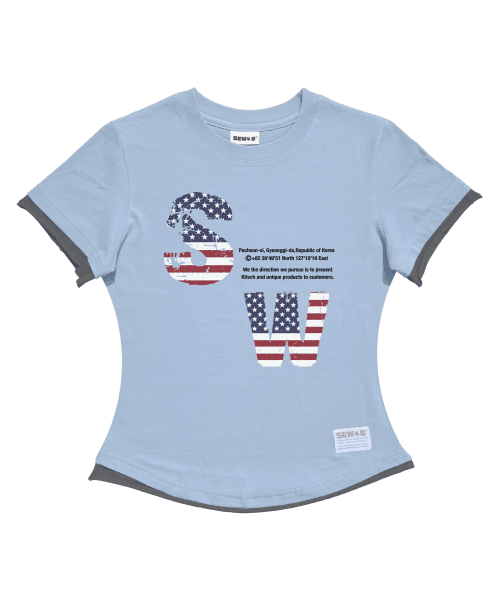 SEW-US Short Sleeve T-shirt (블루)