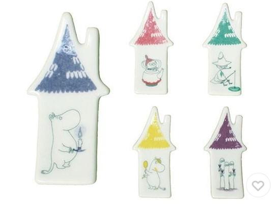 무민 하사미야키 도자기 젓가락 받침 5개 세트