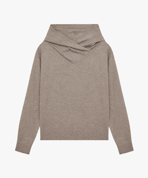 saros knit hooded - Light Brown(1)
