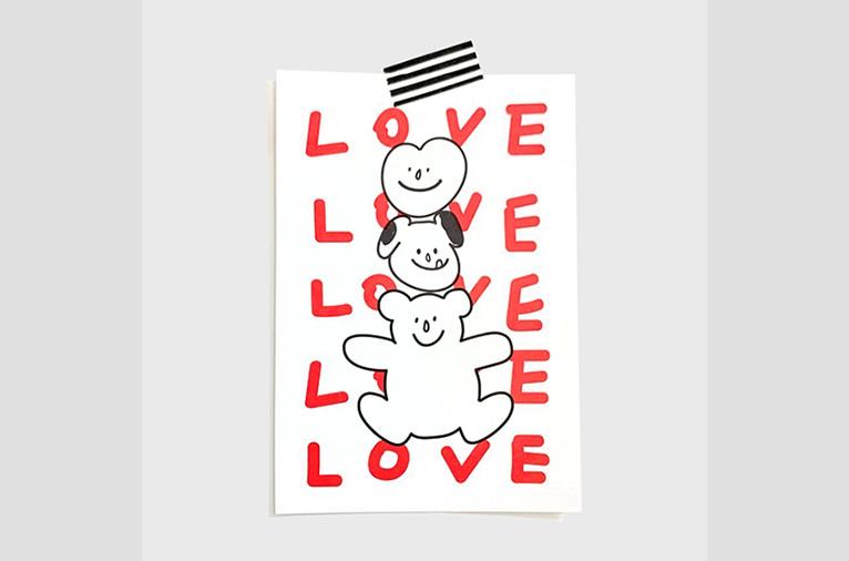 10차입고*[사심굿즈] 엽서_love, love