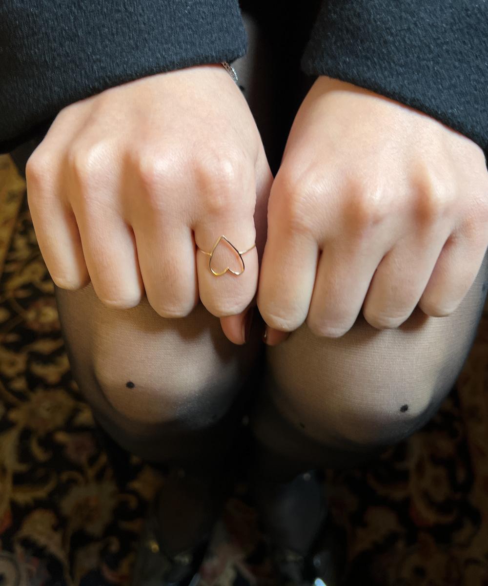 Silky heart Ring
