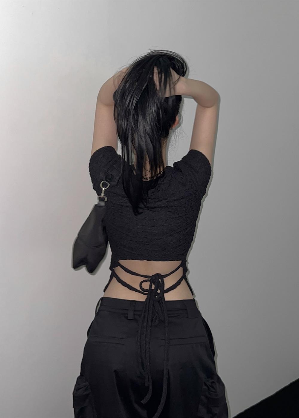 [주문폭주🔥/당일배송🚀] LUBANI POODLE BACK STRAP SHORT SLEEVE 3color / 루바니 푸들 백 스트랩 반팔