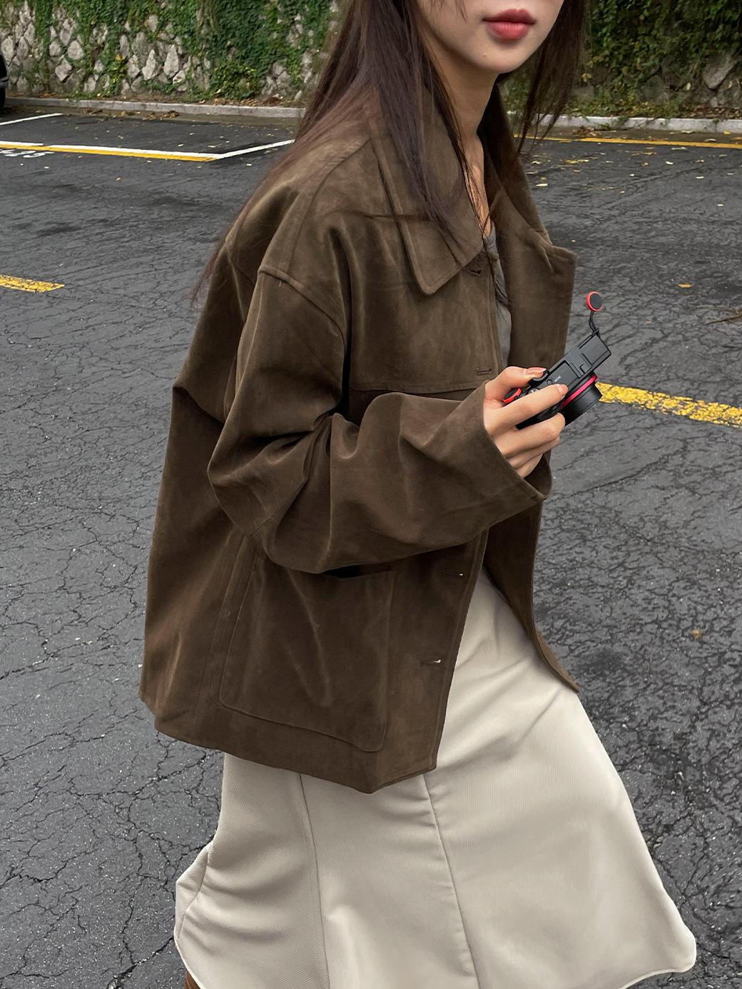 시어드 빈티지 스웨이드 자켓