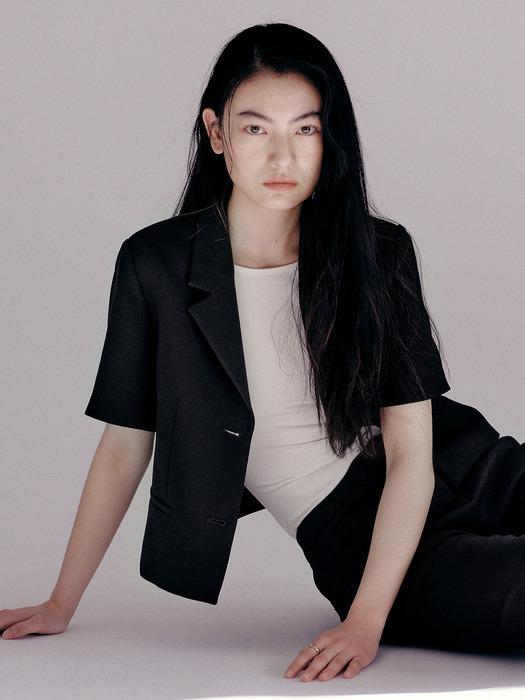 [Drama Signature] Cropped Half-sleeve Blazer