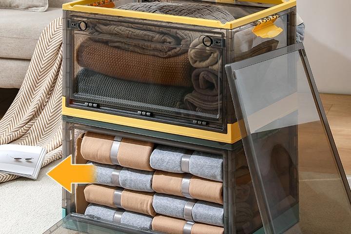 접이식 양면오픈 다용도 수납정리함 폴딩박스 5size 3colors