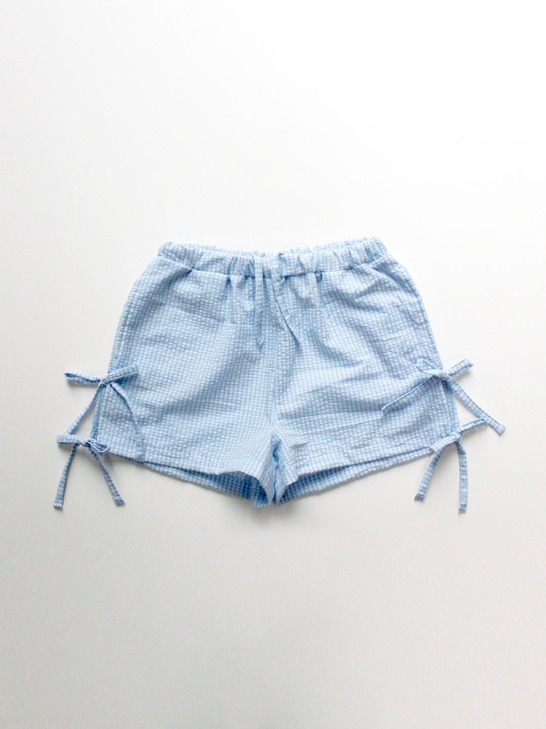 Check Beach Shorts Skyblue