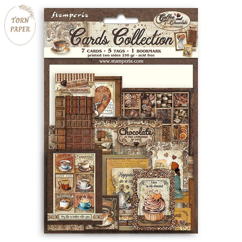 Stamperia 스탬페리아 Coffee and Chocolate Cards Collection STA 234
