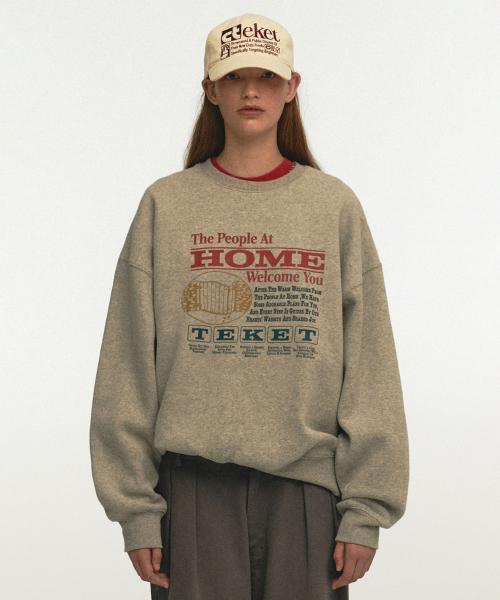 Welcome Sweatshirt Melange Gray
