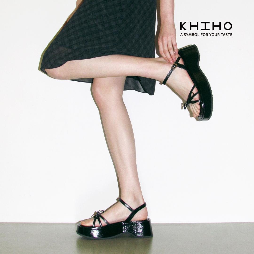[29CM 단독] RIBBON PLATFORM SANDALS / BLACK