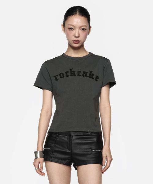 Small Logo Crop Top - Charcoal