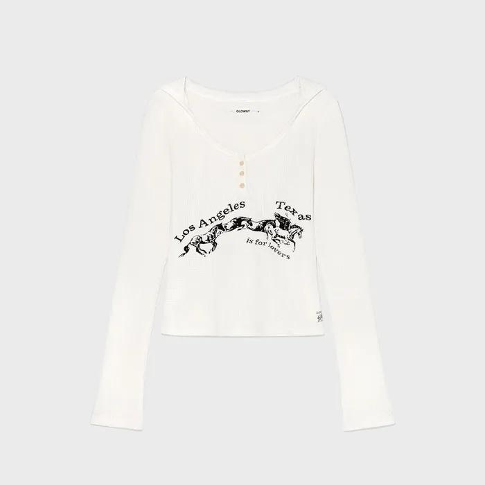 [미연 착용] TEXAS WAFFLE LONG SLEEVE (WHITE)
