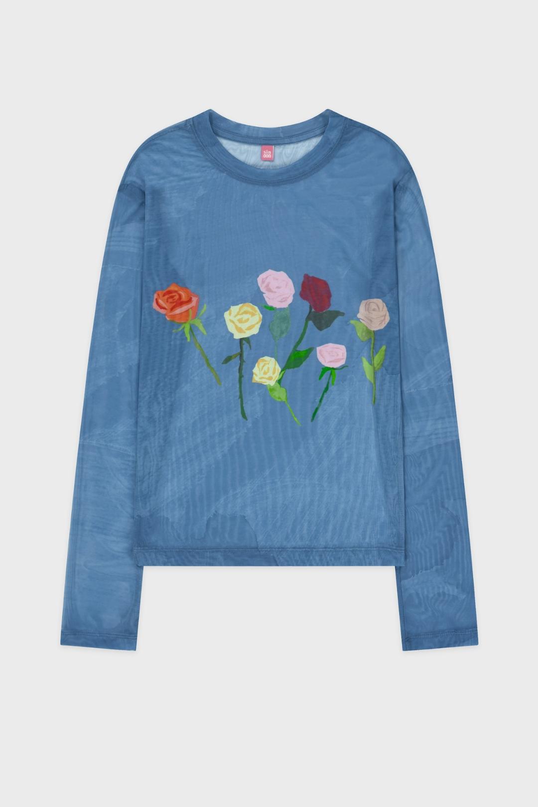 SN Texture Flower Long Sleeve (Blue)