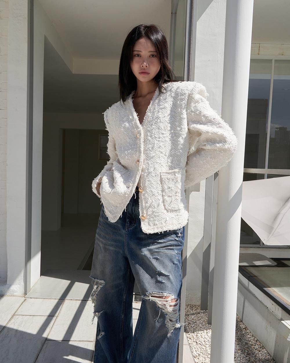 24FW ander fringe cardigan