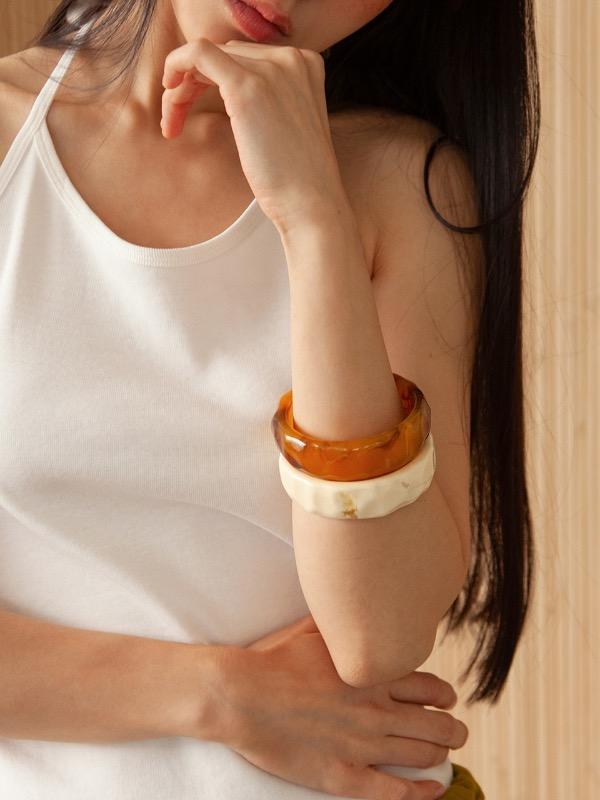 nature marble formica bangle (2color)