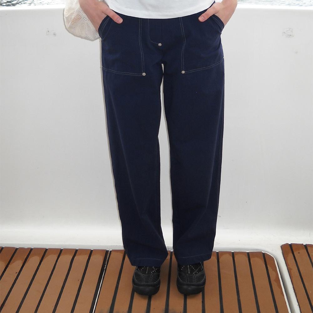 SUMMER COTTON PANTS DARK LAKE