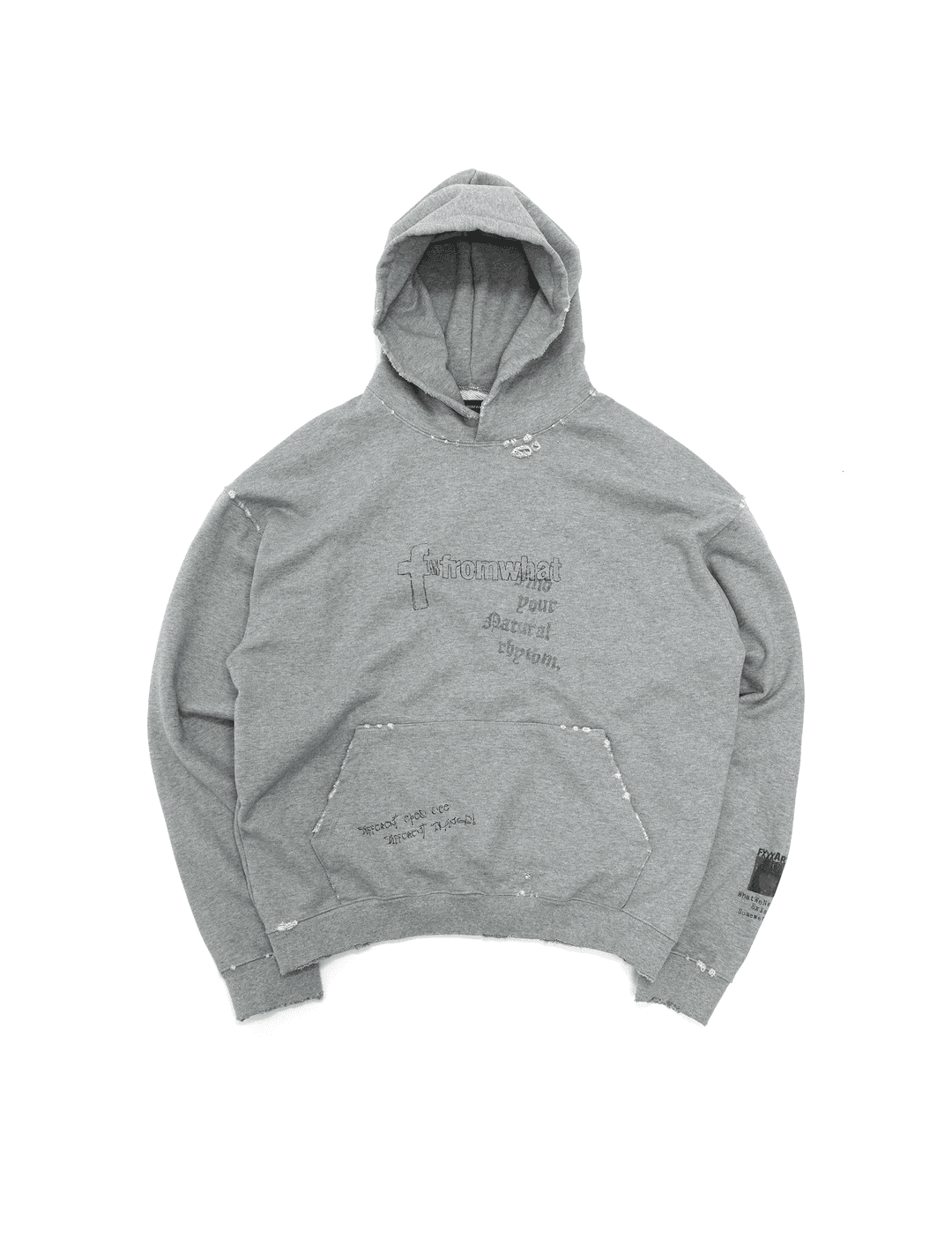 FAR VTG WASHED HOODIE_MELANGE GRAY