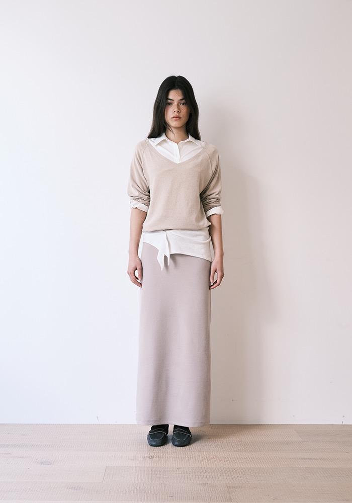 FLEECE LONG SKIRT BEIGE (11월17일 출고)