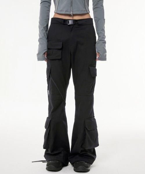 5.cargo Flare Pants (FL-234_Black)
