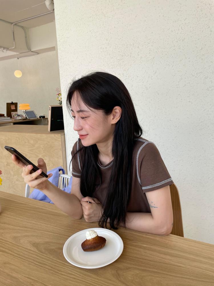 Overlock seam vintage T 오버로크 빈티지 반팔 티셔츠 리버시블