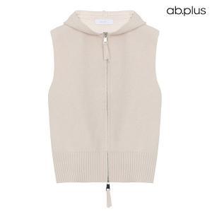 [ab.plus] 후드넥 투웨이 집업 니트 베스트 (LSY3MV82A)