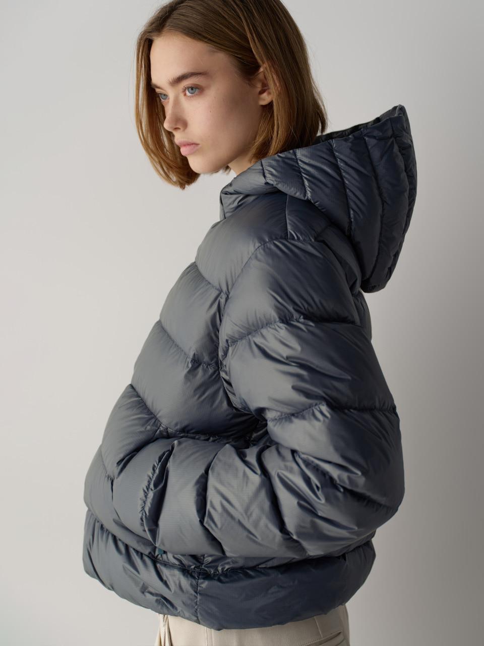에어리 구스 다운 재킷_blue grey
