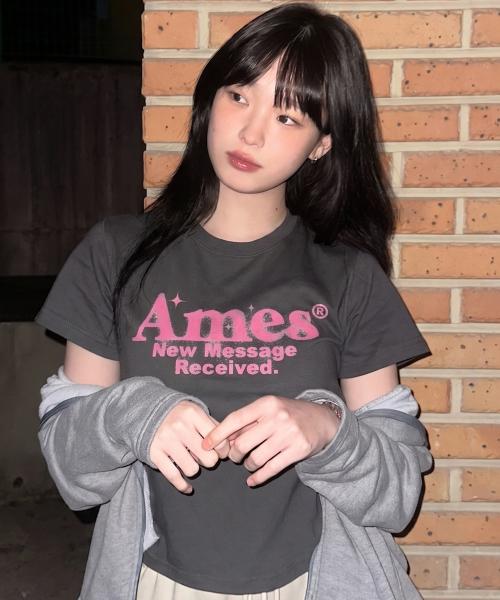 ROUND HEM CROP TEE CHARCOAL