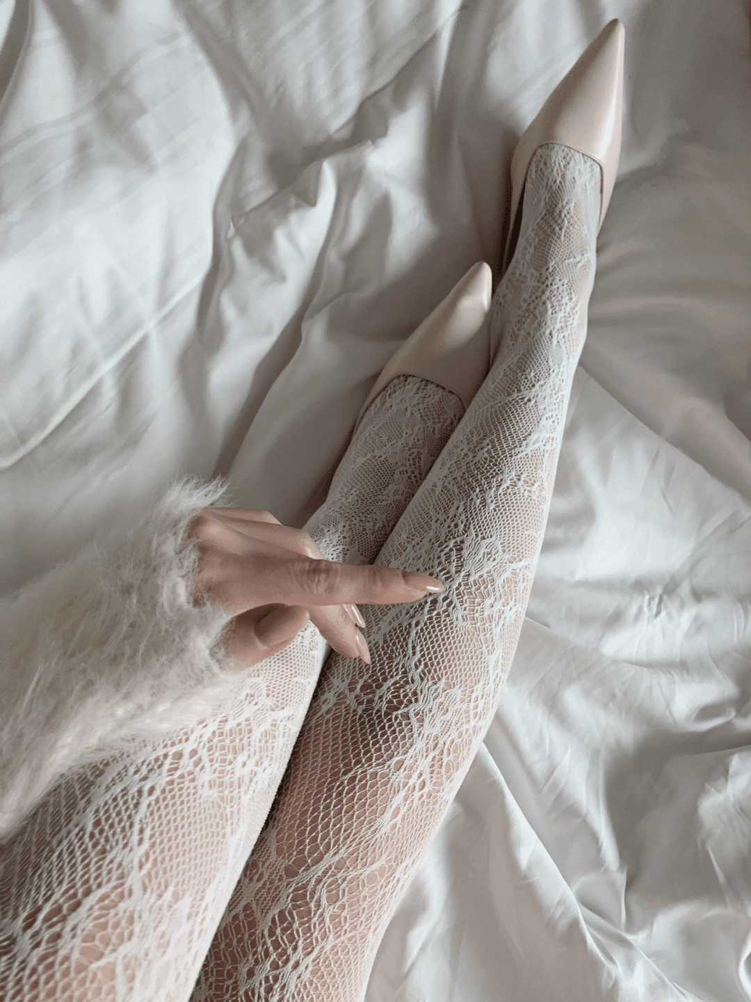 She's flower mesh stockings (2color)