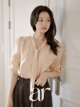 (MADE/활용도최고/구김↓/탑셀러♥) 로엔느 타이 긴팔 블라우스