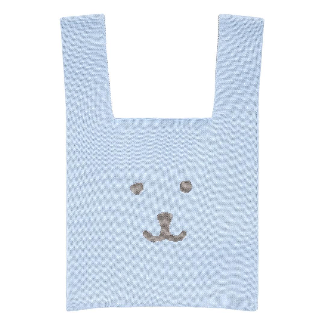 Nagano Characters 컬러 니트 백 (라이트 블루)