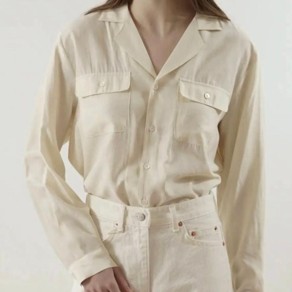 라운지 소프트 포켓 블라우스 2col