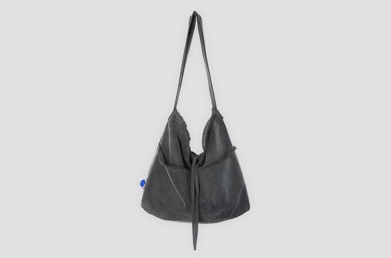 [올브스튜디오] fringe hobo bag_pigment charcoal